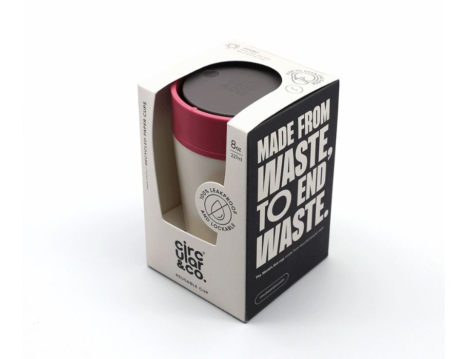 Circular&Co. - Koffiebeker - Circular Cup - Grijs/Roze - 227 ml