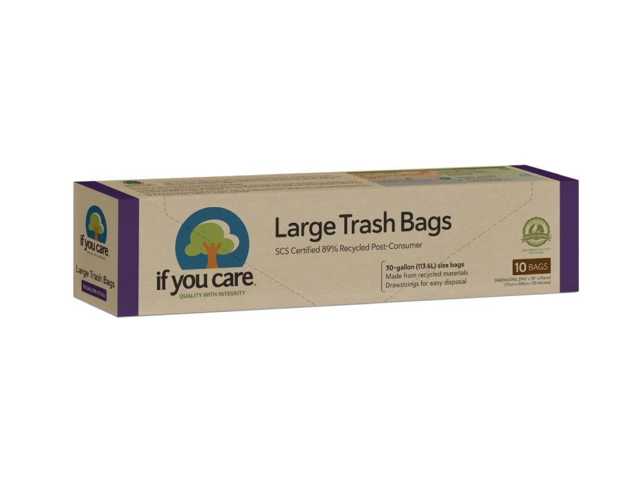 If You Care - Vuilniszakken XL - 113L - Recycled met trekband