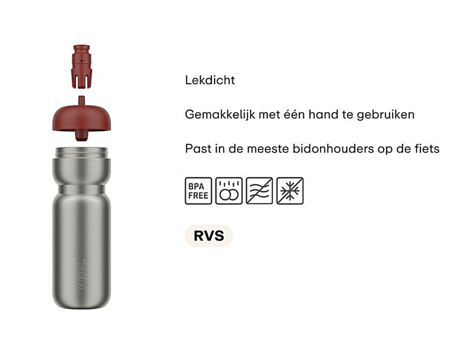 Mepal - Sportbidon Pull - Mountain Red - 800 ml