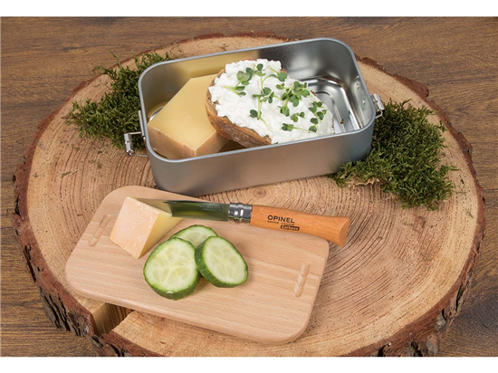 Memo - Lunchbox 2 in 1 - met beukenhouten deksel/snijplank