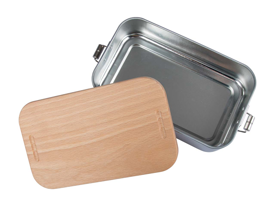 Memo - Lunchbox 2 in 1 - met beukenhouten deksel/snijplank