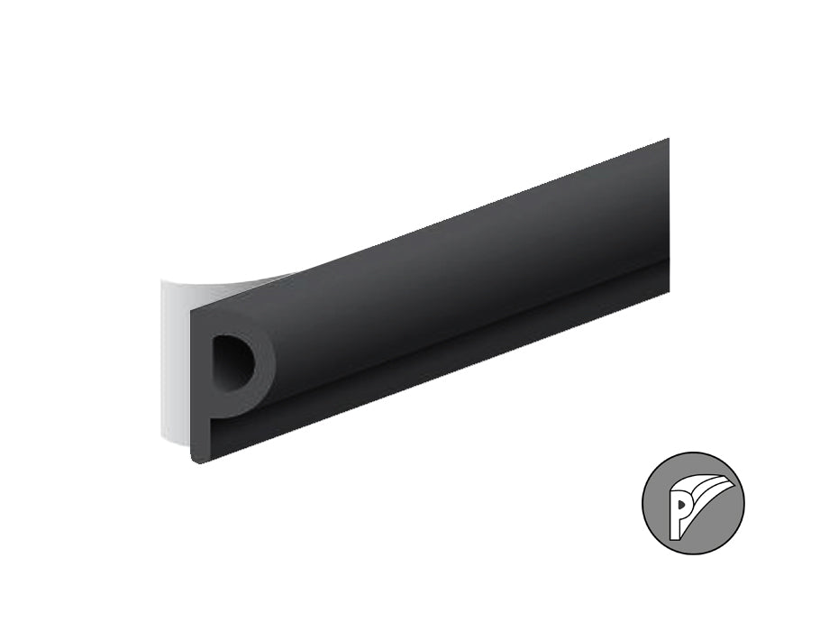 Ellen - Tochtband P-profiel - Zwart - 10x5mm - 7.5m