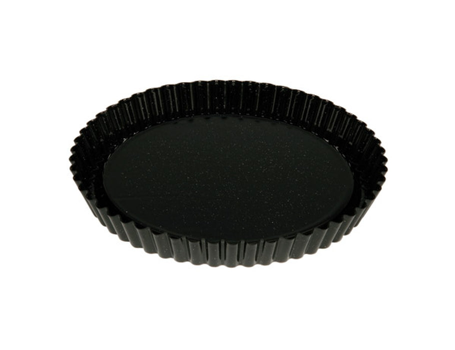 Ronde Taartvorm van emaille in de kleur zwart