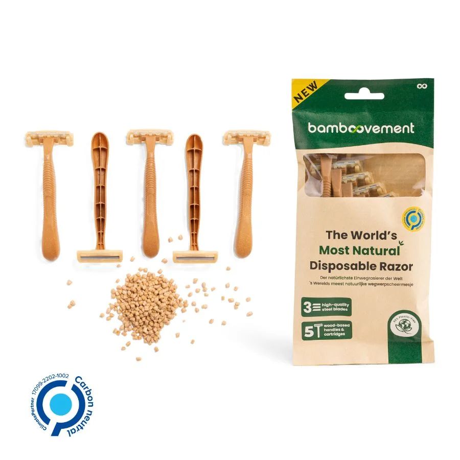 Bamboovement - scheermesjes van Biocomposiet - 5 stuks