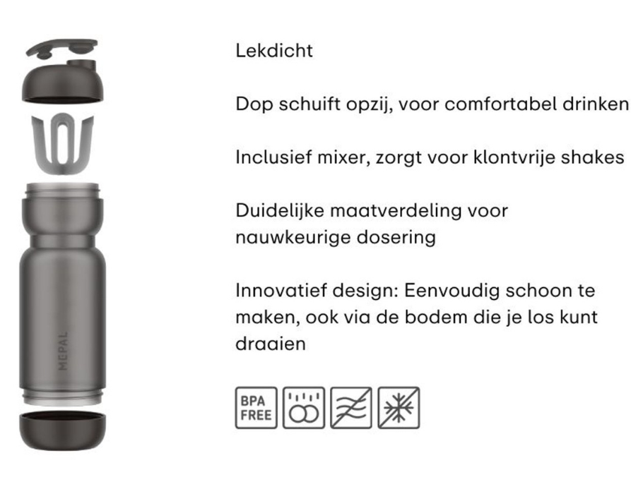 Mepal - Shakebeker - Ceramic White - 800ml