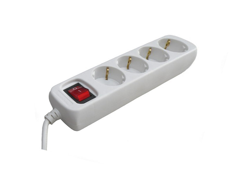 VB Extend - Schakel Stekkerdoos 4 ingangen - Wit - 5 meter