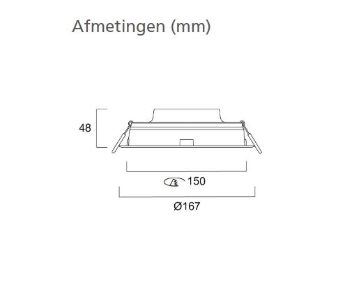 Sylvania - SylSmart - Slimme Downlight - 1500lm - 2700-6500K - Dimbaar