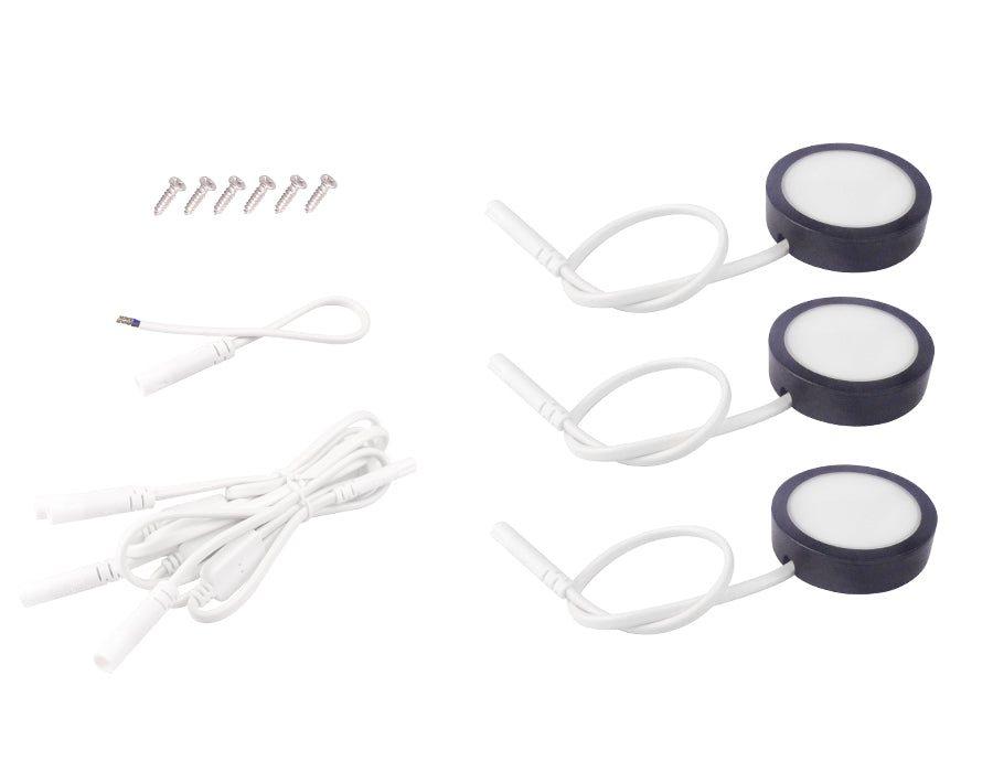 Sylvania - Keukenspot LED - set van 3 - 270 lm - IP20 - zwart