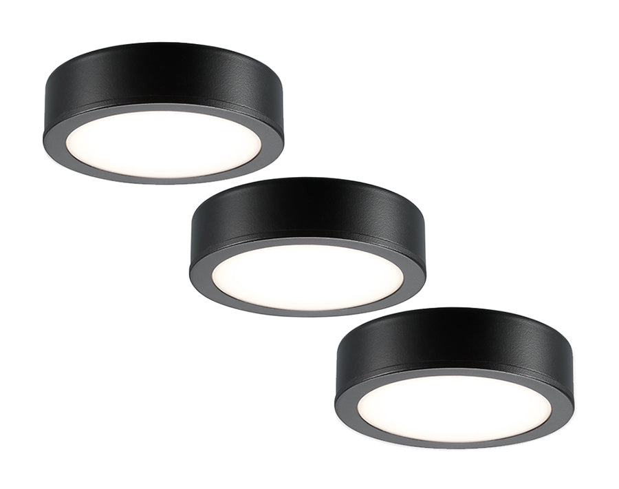 Sylvania - Keukenspot LED - set van 3 - 270 lm - IP20 - zwart
