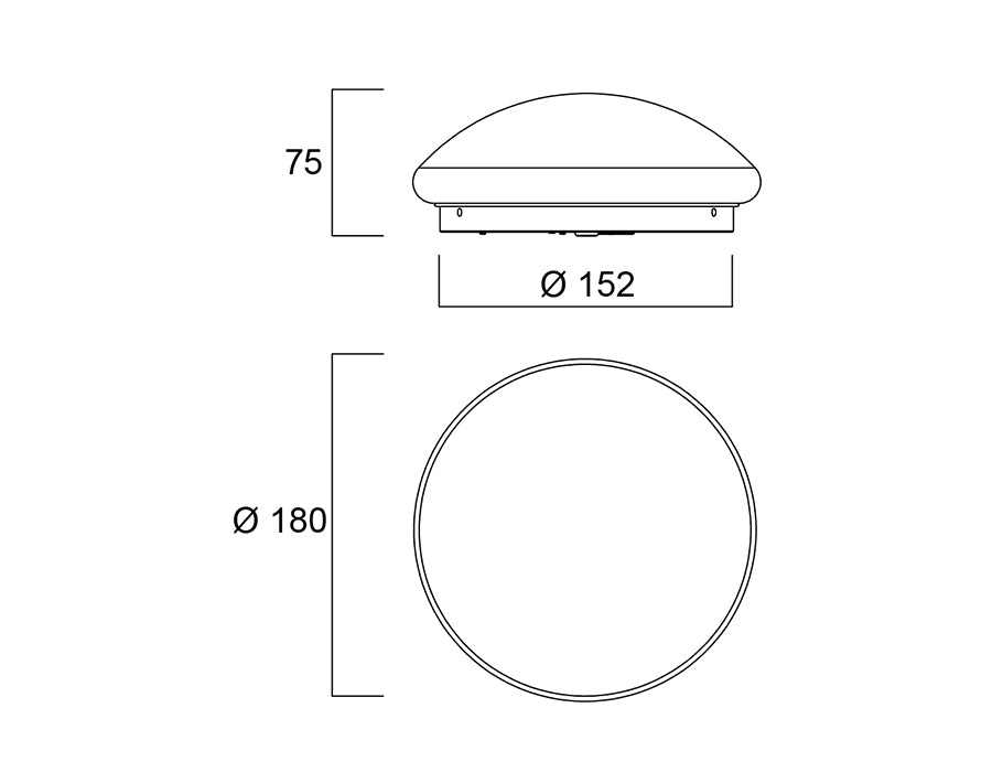 Sylvania - Cirkel Plafonnière - 520 lm DualTone - IP44