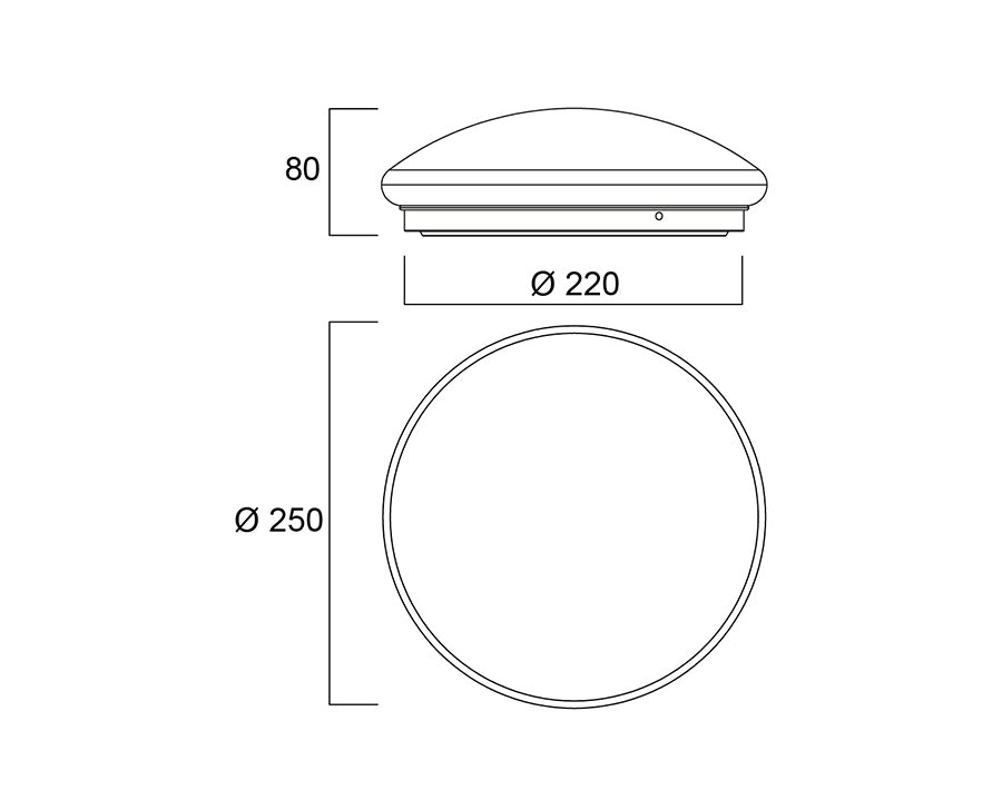 Sylvania - Cirkel Plafonnière - 1025 lm - DualTone - IP44