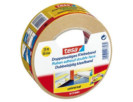 Tesa - Dubbelzijdig plakband - 25m x 50mm