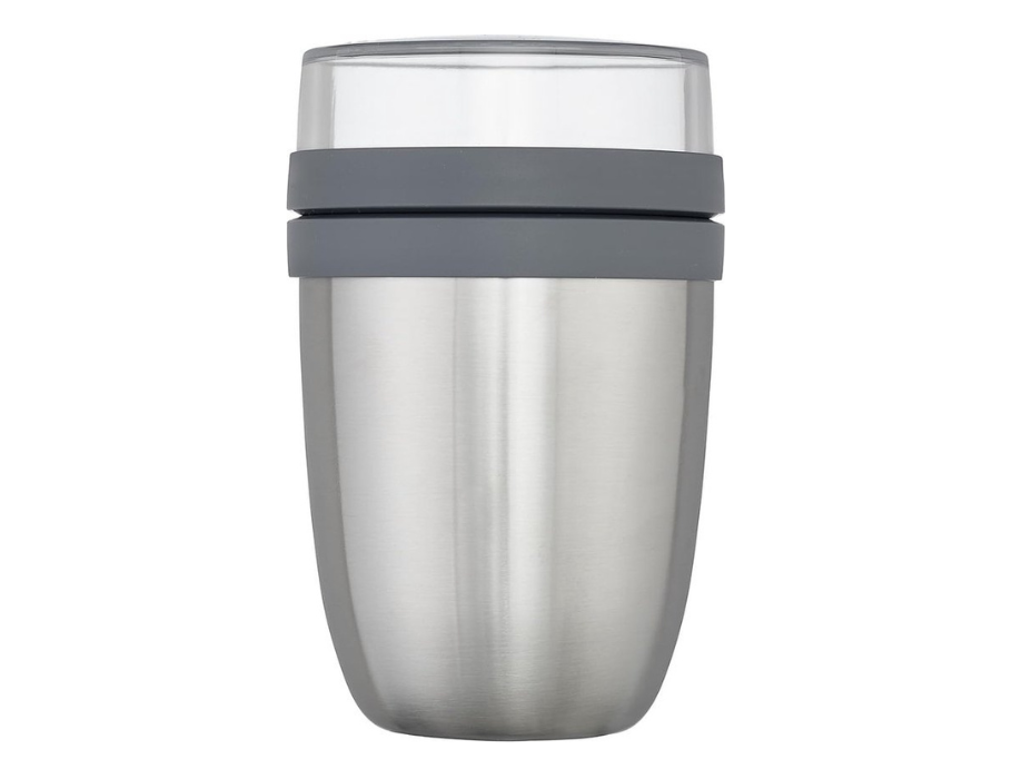Mepal - Lunchpot Ellipse - Geïsoleerd - Natural Brushed - 500 ml + 200 ml