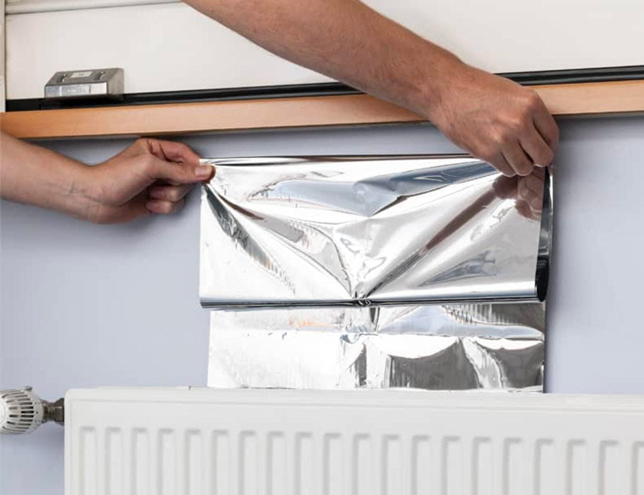 Ophangen van radiatorfolie