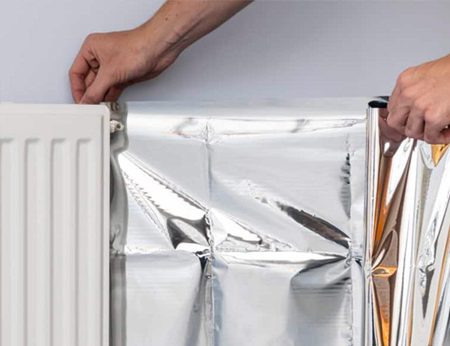 Bevestigen van radiatorfolie