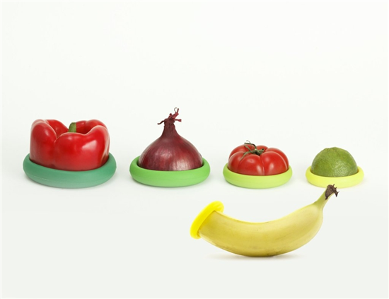 Food Huggers - Herbruikbare siliconen deksels - Groene Kleuren - 5 stuks