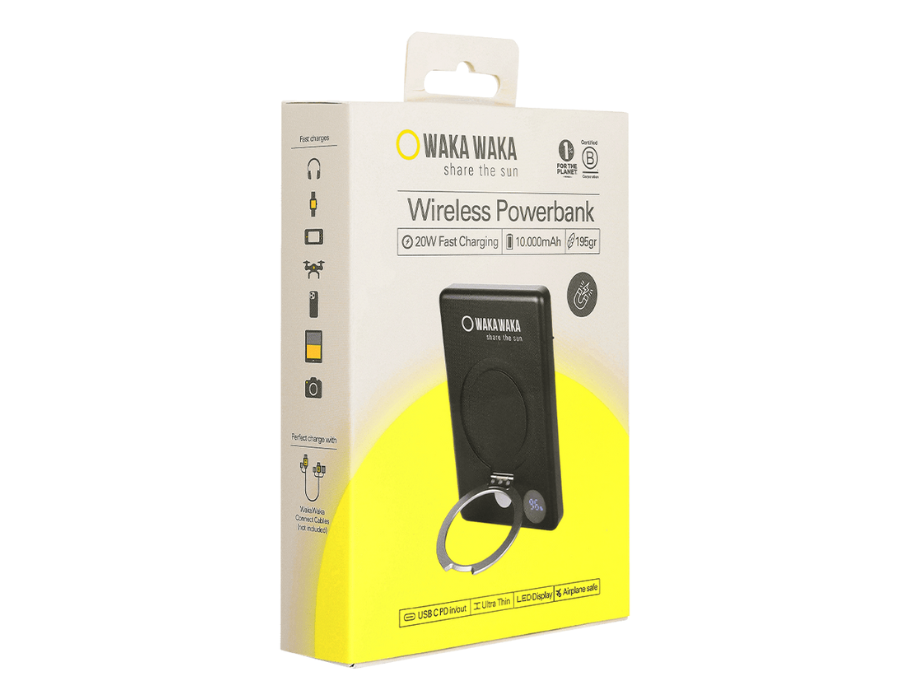 WakaWaka - Powerbank - Power 10 Pro Draadloos - 10.000 mAh